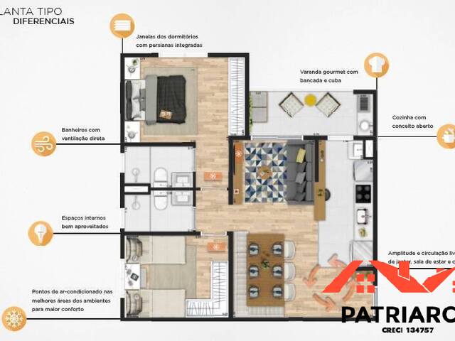 #CitaModena - Apartamento para Venda em Paulínia - SP - 3