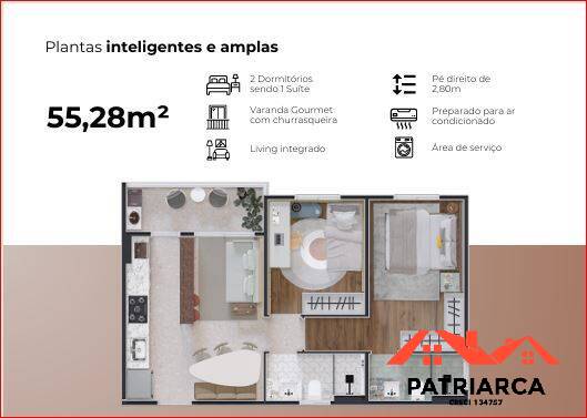 Apartamento, 2 quartos, 57 m² - Foto 8