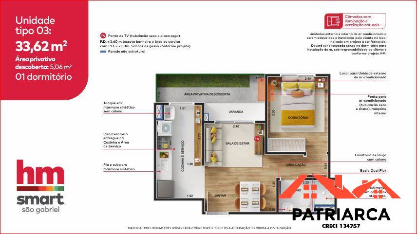 Apartamento, 2 quartos, 43 m² - Foto 16