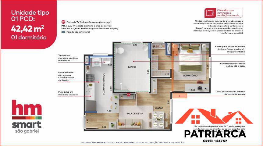 Apartamento, 2 quartos, 43 m² - Foto 19