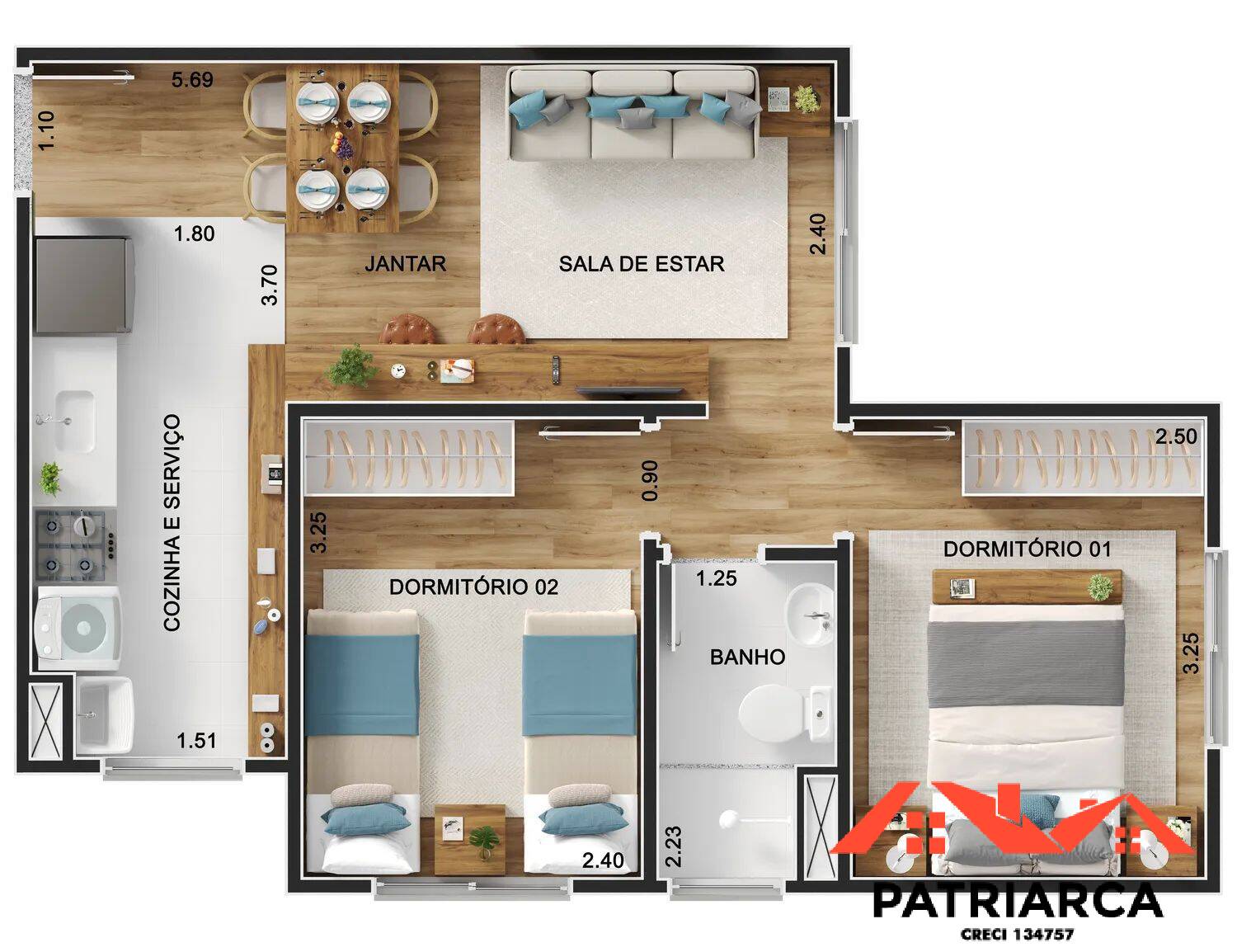 Apartamento, 2 quartos, 43 m² - Foto 14