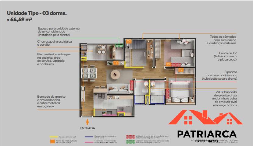 Apartamento, 2 quartos, 64 m² - Foto 8
